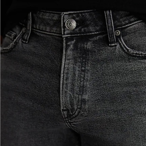 Express Men’s Slim Straight Black Hyper Stretch Jeans NWT Soze 28x 30 - Picture 2 of 6